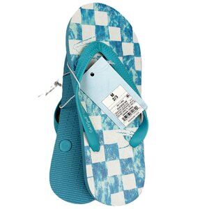 Cat & Jack Shark blue and white Sam Slip-On Flip Flop Sandals Kids Size M (2/3)
